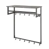 Giga Living Kapstok - Zwart Metaal - 80x30x24cm - 12-Haken - Roede