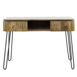 Hoyz Collection Kaptafel Rechthoek 110cm -Massief Mangohout - 2 Lades