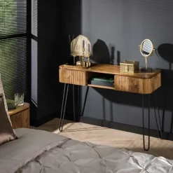 Hoyz Collection Kaptafel Rechthoek 110cm -Massief Mangohout - 2 Lades