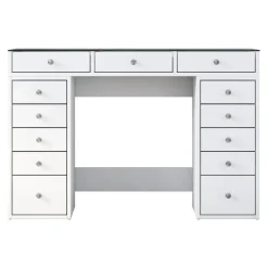 Kaptafels-Arabic House Kaptafel Wit/Glas - 120x44,5x79,8cm - Beyas