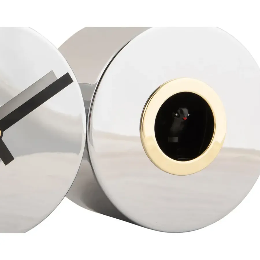 Klokken-Karlsson - Wandklok Duo Cuckoo Plated - Chrome plated