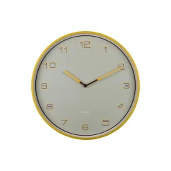 Klokken-Karlsson - Wandklok Lined Numbers - Heldergeel- Ø40cm