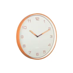 Klokken-Karlsson - Wandklok Lined Numbers - Helderoranje- Ø40cm