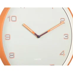 Klokken-Karlsson - Wandklok Lined Numbers - Helderoranje- Ø40cm