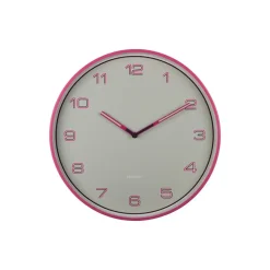 Karlsson - Wandklok Lined Numbers - Helderroze- Ø40cm