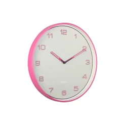 Karlsson - Wandklok Lined Numbers - Helderroze- Ø40cm