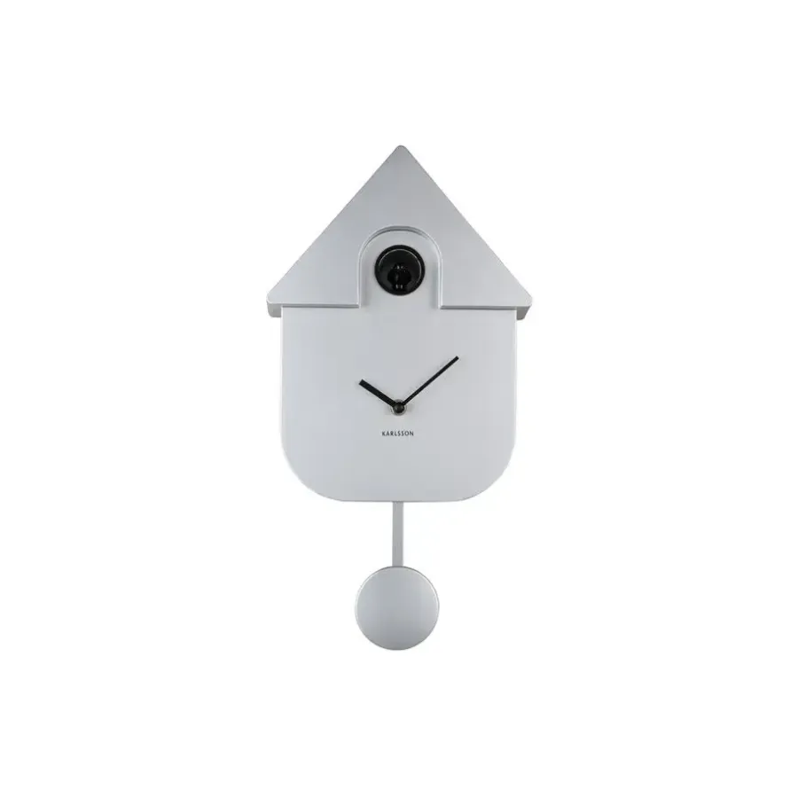Klokken-Karlsson - Wandklok Modern Cuckoo Metallic - Metallic silver