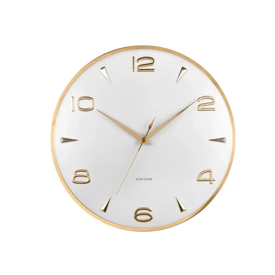 Klokken-Karlsson - Wandklok Sienna Glow - Wit- Ø40,6cm
