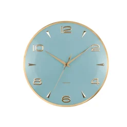 Klokken-Karlsson - Wandklok Sienna Glow - Mistige blauw- Ø40,6cm
