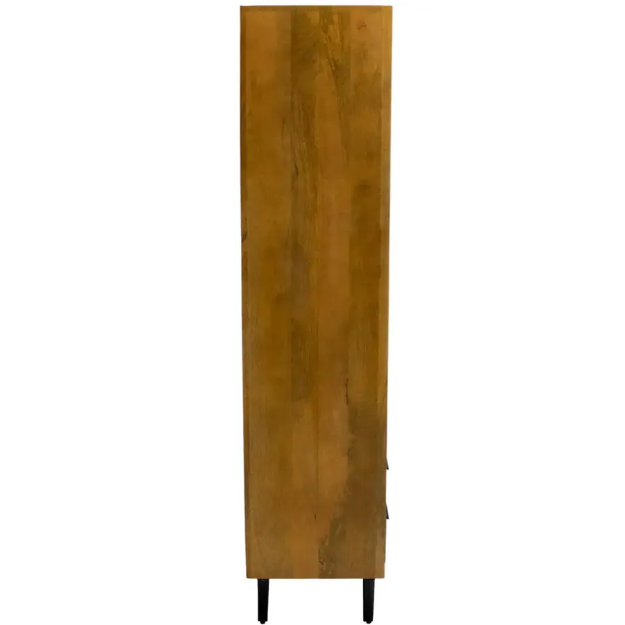 Giga Meubel Kast Donkerbruin Mangohout - 110x40x180 - Metaal - Ubud