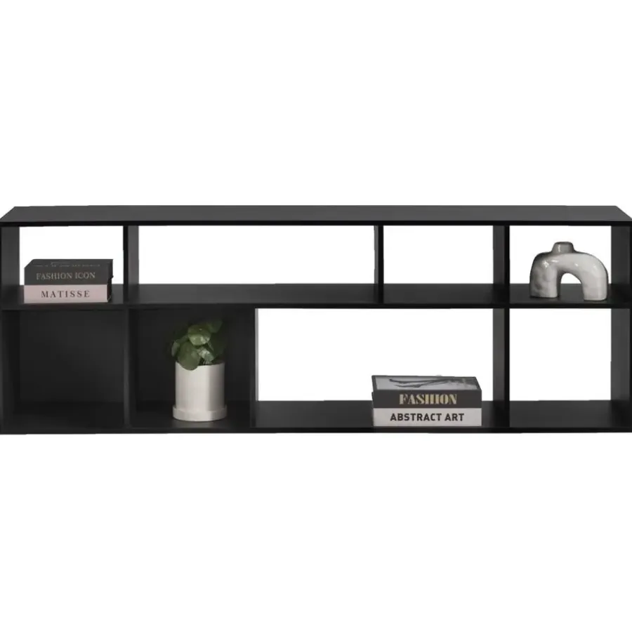 Wandkasten-Leen Bakker Kast Kenzi - zwart - 177x59x38 cm