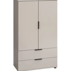 Wandkasten-Leen Bakker Kast Lucca 2-deurs - greige - 140x81x40 cm