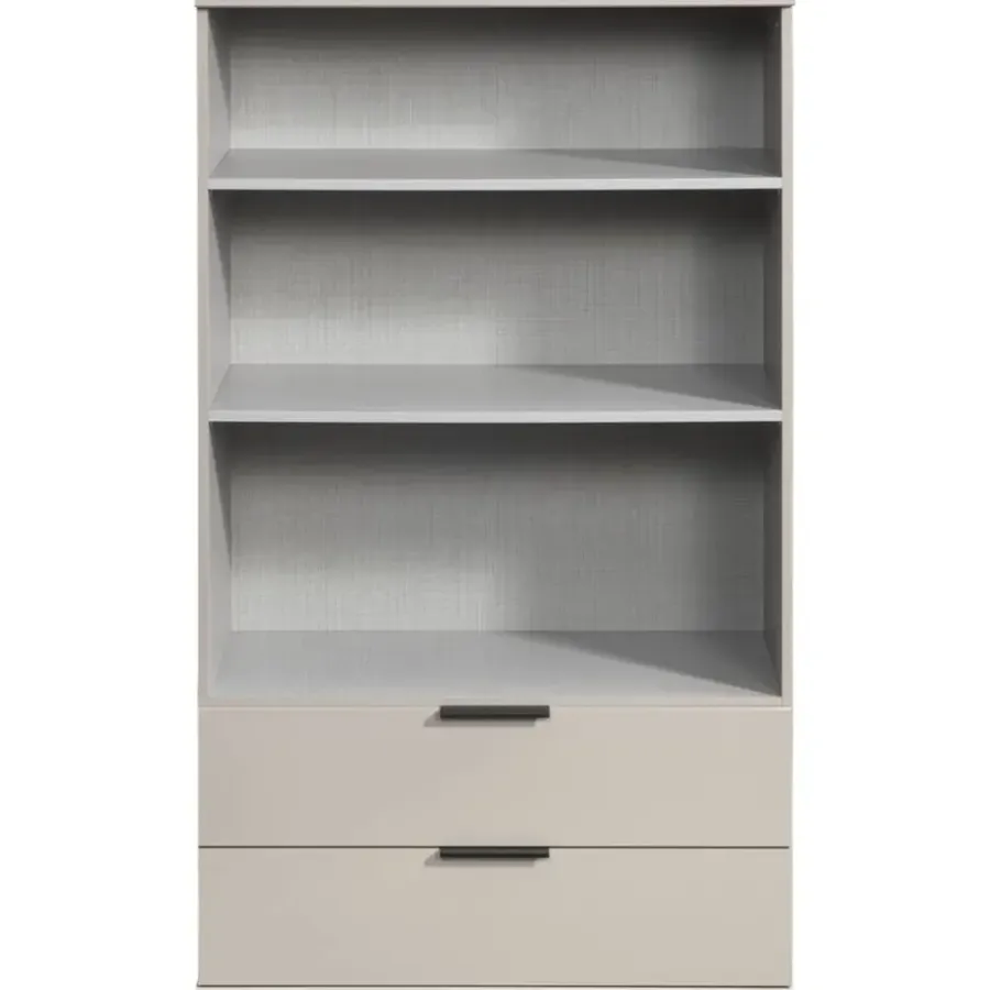 Wandkasten-Leen Bakker Kast Lucca 2-deurs - greige - 140x81x40 cm