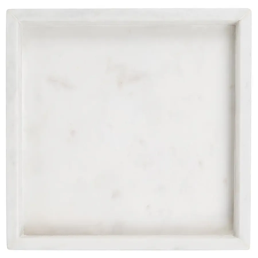 Beliani KATERINI - Decoratief dienblad - Wit - Marmer