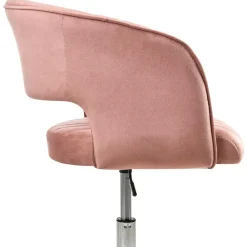 Leen Bakker KATONAH - Bureaustoel - Roze - Fluweel
