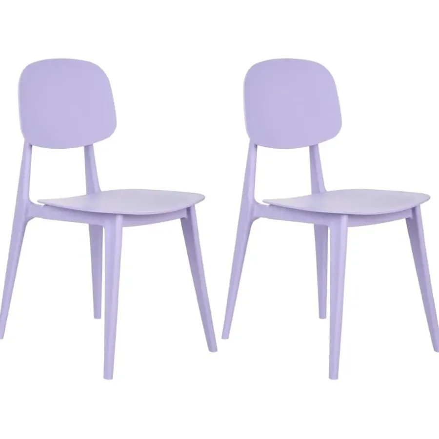 Tuinstoelen-Leen Bakker KATTAVIA - Tuinstoel set van 2 - Violet - Polypropyleen