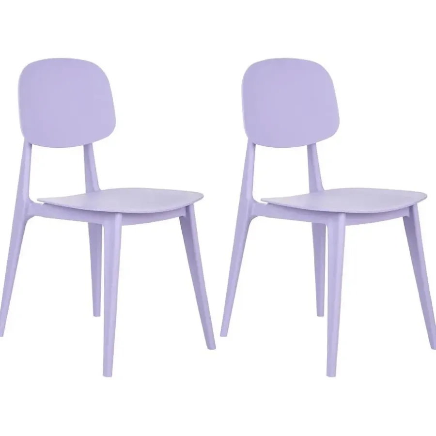 Tuinstoelen-Leen Bakker KATTAVIA - Tuinstoel set van 2 - Violet - Polypropyleen