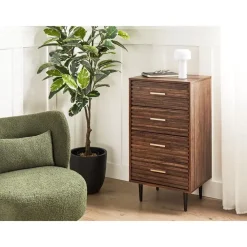 Leen Bakker KEITH - Ladekast - Donkerhout - MDF