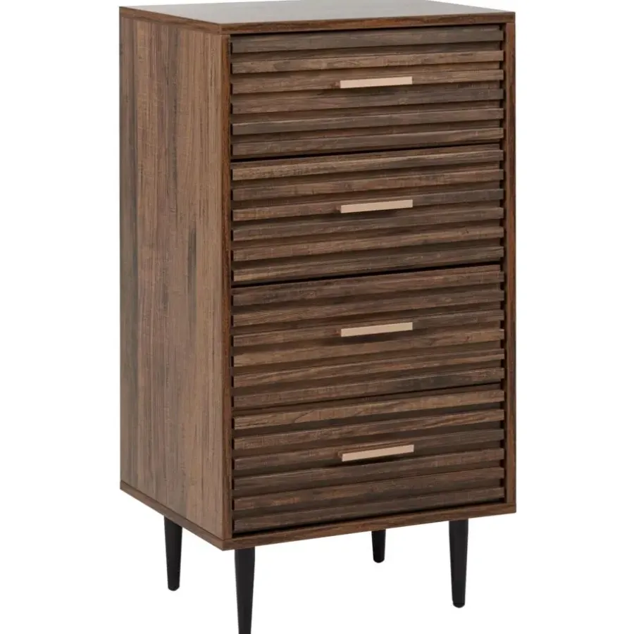 Leen Bakker KEITH - Ladekast - Donkerhout - MDF