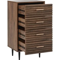 Leen Bakker KEITH - Ladekast - Donkerhout - MDF