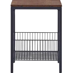 Bijzettafels-Beliani KENNER - Bijzettafel - Zwart - Vezelplaat