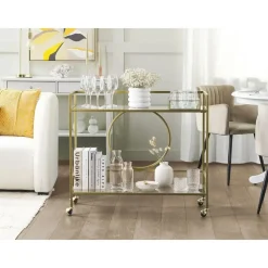 Trolleys-Beliani KERRY - Keukentrolley - Goud - IJzer
