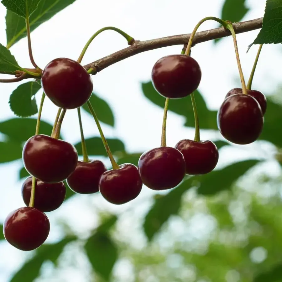 Plant in a Box Kersenboom - Prunus avium - Zoete kers - Hoogte 90-110cm - ⌀23cm