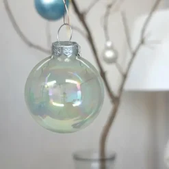 Kerstballen-Othmar Decorations Kerstballen glas 15x-transparant parelmoer 4 cm- milieubewust