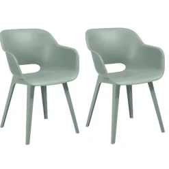 Keter Akola Tuinstoelen - 2 stuks -56.5x55x80cm - Vintage Green