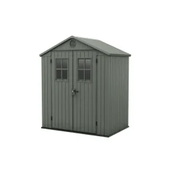 Tuinhuizen-Keter Darwin 64 Tuinhuis - dubbele deuren + ramen - 190x122x221 - Groen