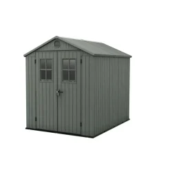 Merkloos Keter Darwin 68 Tuinhuis - dubbele deuren + ramen - 190x244x221 - Groen