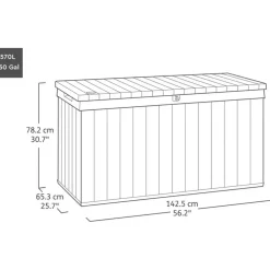 Keter Darwin Opbergbox - 570L - 142,5x65,5x78,2cm - Groen