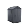 Tuinhuizen-Leen Bakker Keter Darwin 4x6 Tuinhuis - 125,8x184,5x205cm – Grijze Houtlook