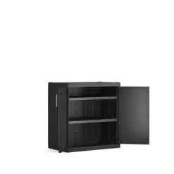 Keter Detroit XL lage Kast - 2 planken - 89x54x93cm - Zwart