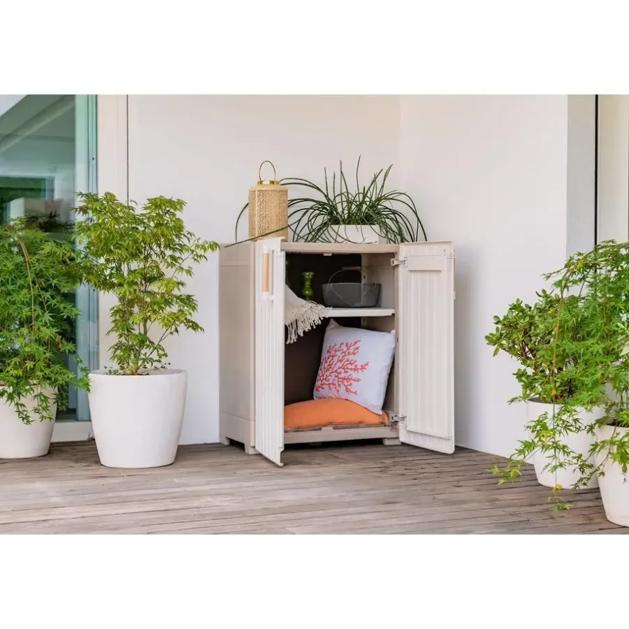 Wandkasten-Keter Groove Opbergkast laag - 1 plank