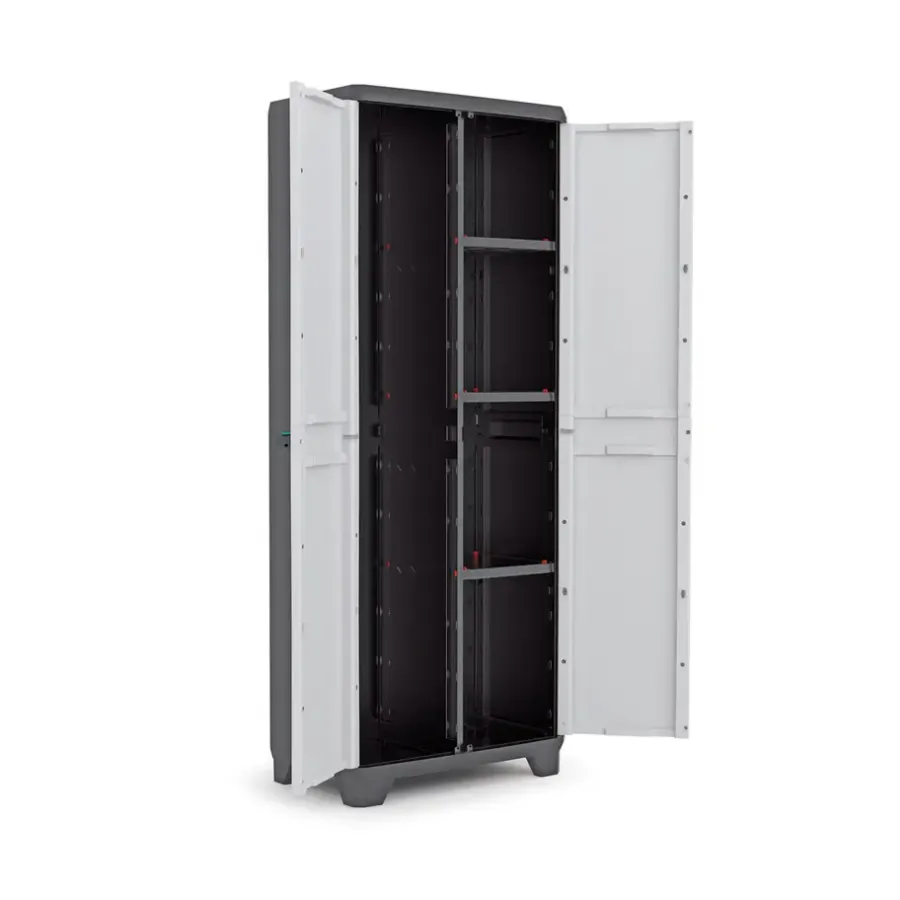 Wandkasten-Keter Linear Opbergkast utility - bezemkast - 3 planken