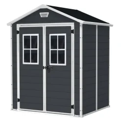 Keter Manor 65 Tuinhuis - 158x152x226 cm - Antraciet
