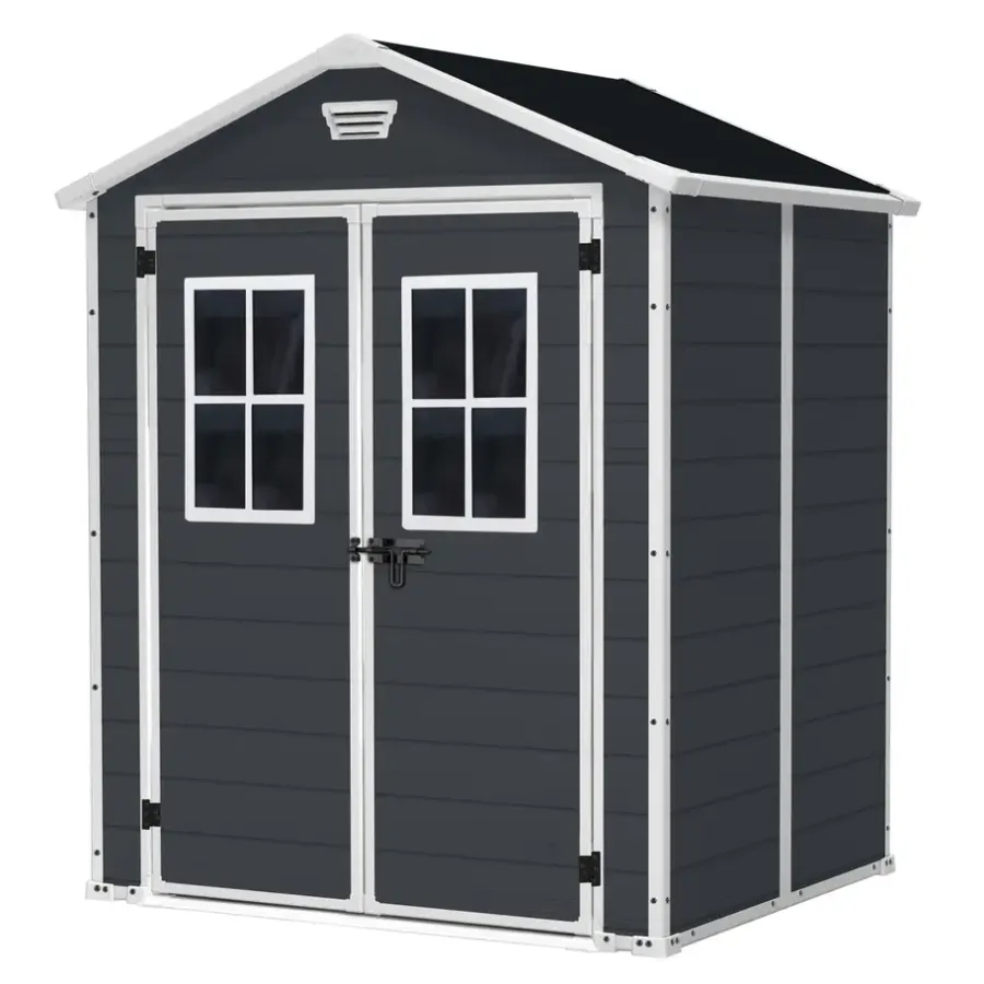 Keter Manor 65 Tuinhuis - 158x152x226 cm - Antraciet