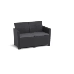 Loungesets-Keter Marie Essential Loungeset + Orlando tafel - 4 personen - Antraciet