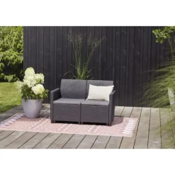Loungesets-Keter Marie Essential Loungeset + Orlando tafel - 4 personen - Antraciet