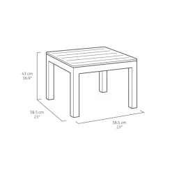 Loungesets-Keter Marie Essential Loungeset + Orlando tafel - 4 personen - Antraciet