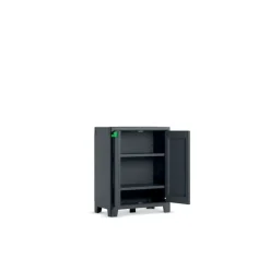 Stellingkasten-Keter Moby lage kast - 2 planken - 80x44x100 cm - Antraciet