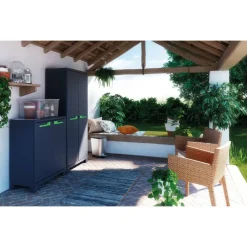 Stellingkasten-Keter Moby lage kast - 2 planken - 80x44x100 cm - Antraciet