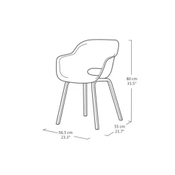 Tuinstoelen-Keter Noa Tuinstoel - 2 stuks - 55x56.5x80cm - metalen onderstel - Vintage green