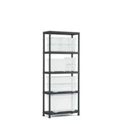 Stellingkasten-Keter Plus shelf 75/5 - 5 Planken - 75x32x176 cm - Zwart