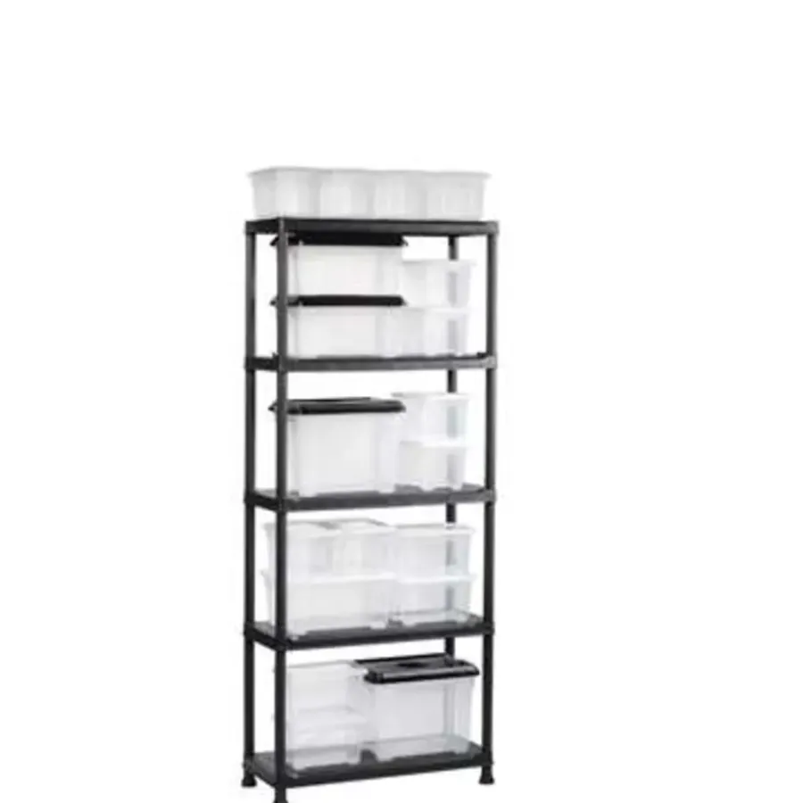 Stellingkasten-Keter Plus shelf 75/5 - 5 Planken - 75x32x176 cm - Zwart