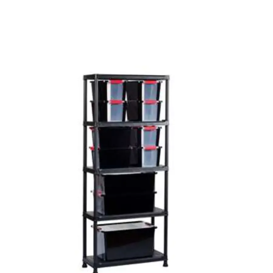 Stellingkasten-Keter Plus shelf 75/5 - 5 Planken - 75x32x176 cm - Zwart