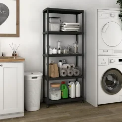 Stellingkasten-Keter Plus shelf 75/5 - 5 Planken - 75x32x176 cm - Zwart