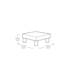 Keter Signature Elements Loungeset 4 personen - met groene kussens - Cappuccino