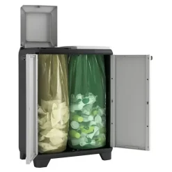 Prullenbakken-Keter Split Premium Recycling Kliko - Vuilbakken buiten - 2x110L